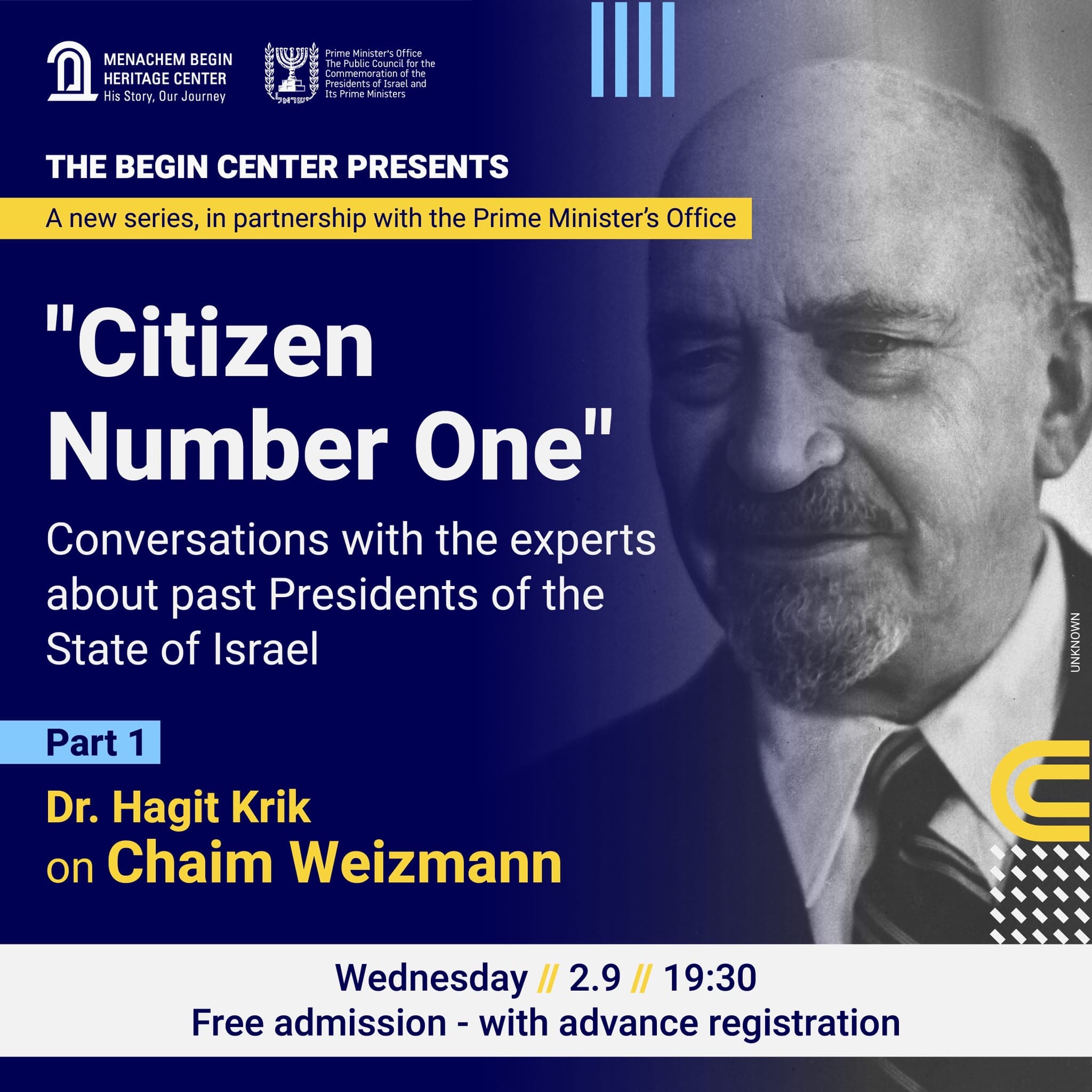 Citizen Number One" – Chaim Weizmann"