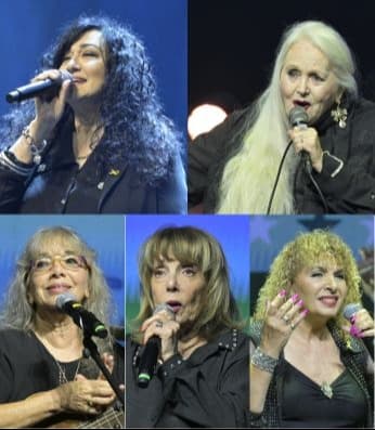 הסולניות הגדולות: שלומית אהרון, מירי אלוני, אופירה גלוסקא, שולה חן ודורית ראובני