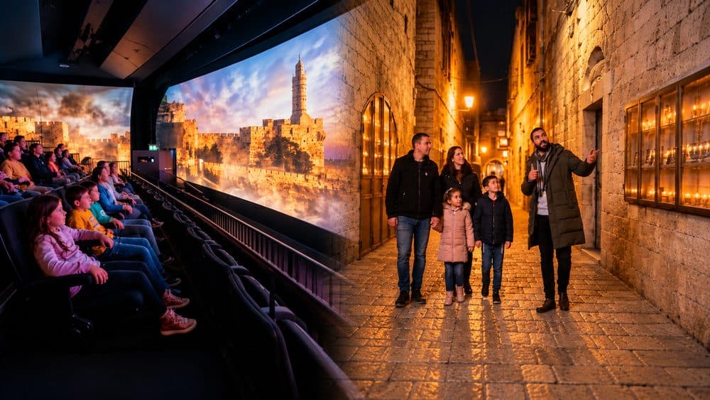 Jerusalem of Light: the Time Elevator and a menorah tour of the Old City